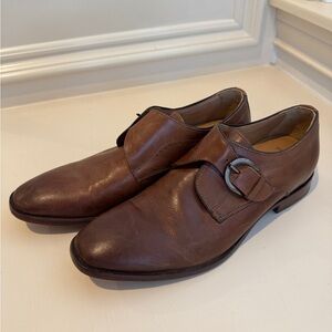 Johnston & Murphy Brown Leather Loafers with Buckle